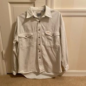 Free Fall Finest Quality Mens White Cotton Button Down Size S